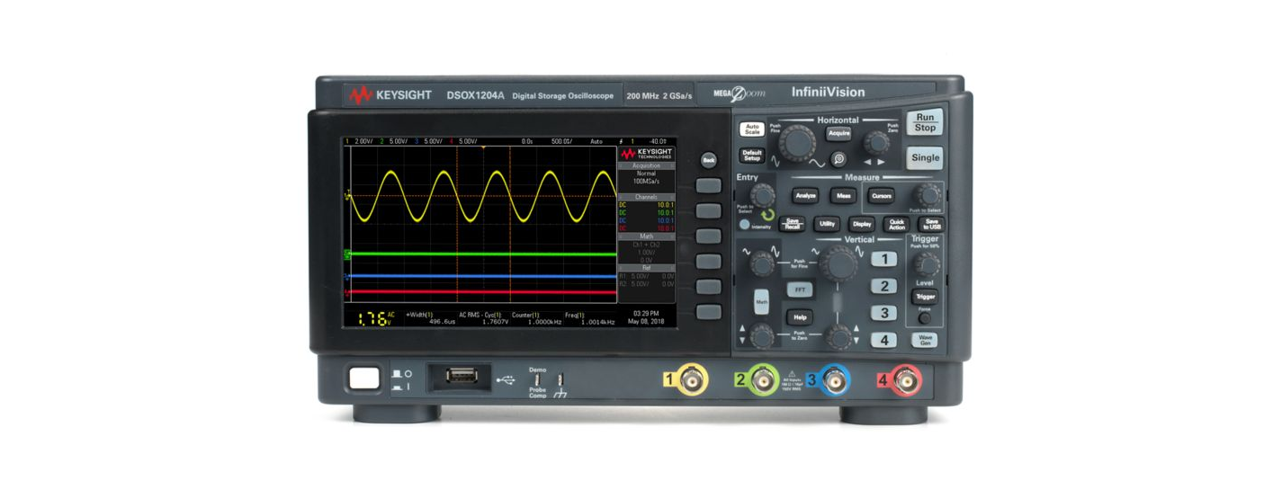 DSOX1204A 示波器：70/100/200 MHz，4 個(gè)模擬通道